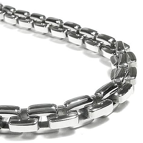 men's stainless steel flat box chain necklace 24 in|Amazon.com: Mens 24 Inch Stainless Steel Chain.